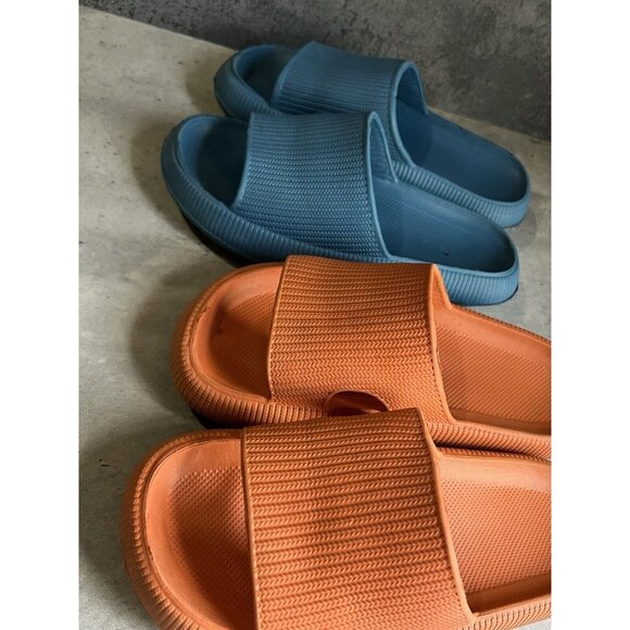Women’s rubber slides Blue And Orange Set Of 2 Size 7 - Picture 6 of 14